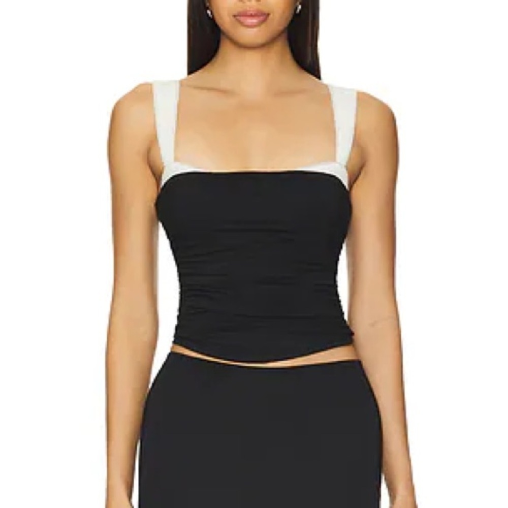 Free People Two-Tone Crop Tank Top Size Large